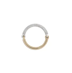Aquila Ring | 1/2 Pave I Yellow & White Gold