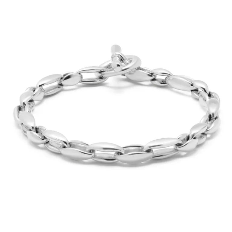 Bradoon Bracelet | Large Mixed Link | Sterling Silver