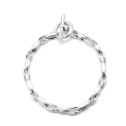 Bradoon Bracelet | Large Mixed Link | Sterling Silver