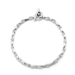 Bradoon Bracelet | Small Mixed Link | Sterling Silver