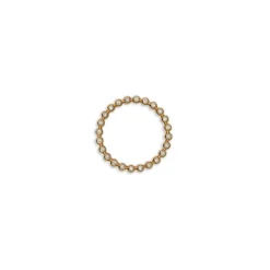 Capsule Ring | 5mm I Pave Detail I Yellow Gold