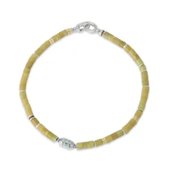 Cherish Bracelet | Beige Afghan Jade | Sterling Silver