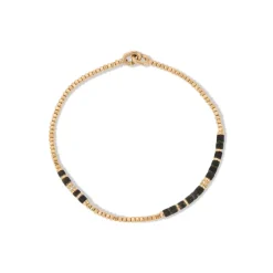 Creosote Bracelet | Dark Afghan Jade I Yellow Gold