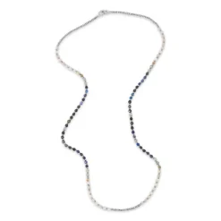 Crystal Necklace | Blue Pattern | Sterling Silver