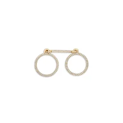 Double Ring | 2mm | Full Pave I Yellow Gold