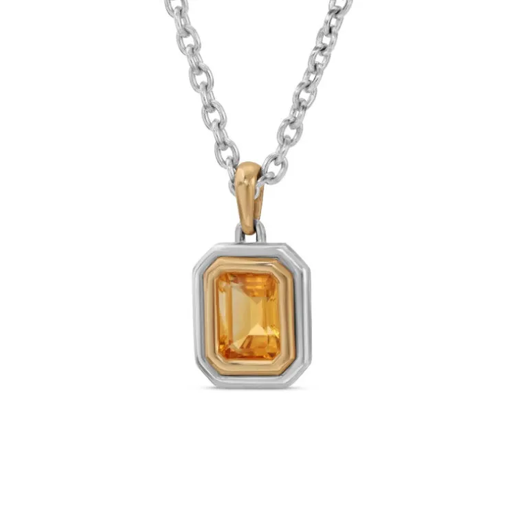 Equinox Necklace | Citrine | Mixed Metal