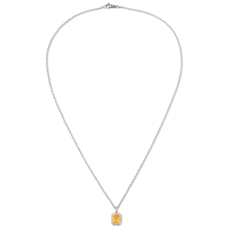 Equinox Necklace | Citrine | Mixed Metal