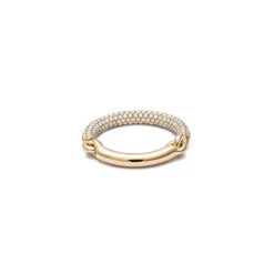 Equinox Ring | 2/3 Pave I Yellow Gold