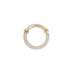 Equinox Ring | 2/3 Pave I Yellow Gold