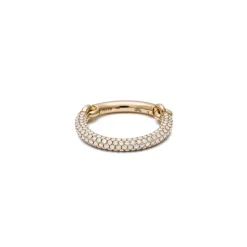 Equinox Ring | 2/3 Pave I Yellow Gold