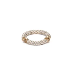 Equinox Ring | Full Pave I Yellow Gold