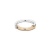 Equinox Ring | Two Tone White & Yellow Gold