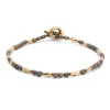 Hokkaido Bracelet | Black Pearl | Yellow Gold