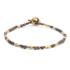 Hokkaido Bracelet | Black Pearl | Yellow Gold