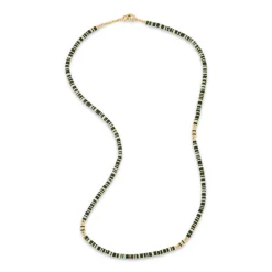 Housa Necklace | Green Pattern | Yellow Gold