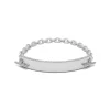 ID Bar Bracelet | 70mm wide - 11mm Height | Pave Detail | Sterling Silver