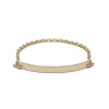 ID Bar Bracelet | 70mm Wide - 5mm Height | Pave Detail | Yellow Gold