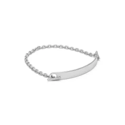 ID Bar Bracelet | 70mm Wide - 7mm Height | Sterling Silver