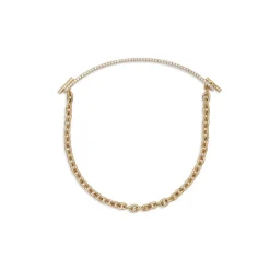 ID Bar Bracelet | 50mm Wide - 5mm Height | Pave Detail | Yellow Gold