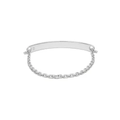 ID Bar Bracelet | 70mm Wide - 7mm Height | Sterling Silver