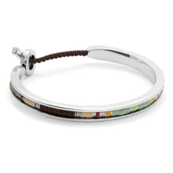 Jay Square Cuff | Mint Green Pattern | Sterling Silver