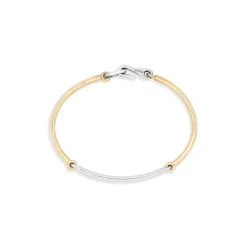 Lyra Bracelet | Two Tone White & Yellow Gold