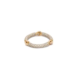 Lyra Ring | 2.5mm | Full Pave | Yellow Gold