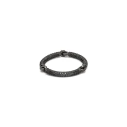 Lyra Ring | 2.5mm | Full Pave | Black Gold