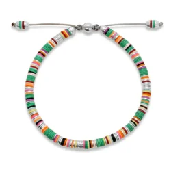 Malli Bracelet | Green Pattern | Sterling Silver