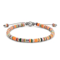 Malli Bracelet | Orange Pattern | Sterling Silver