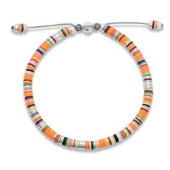 Malli Bracelet | Orange Pattern | Sterling Silver