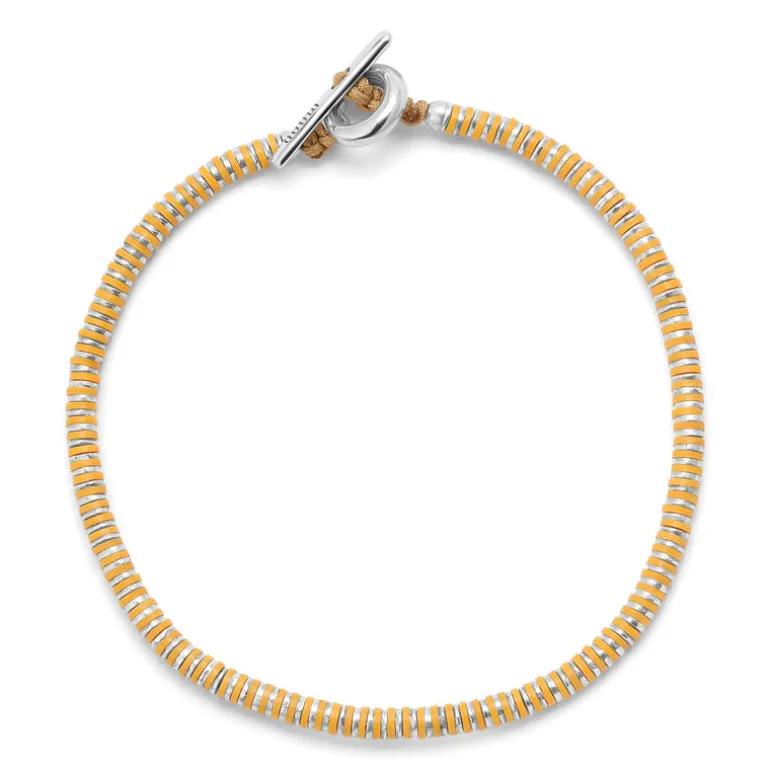 Mini Katta Bracelet | Light Orange | Sterling Silver
