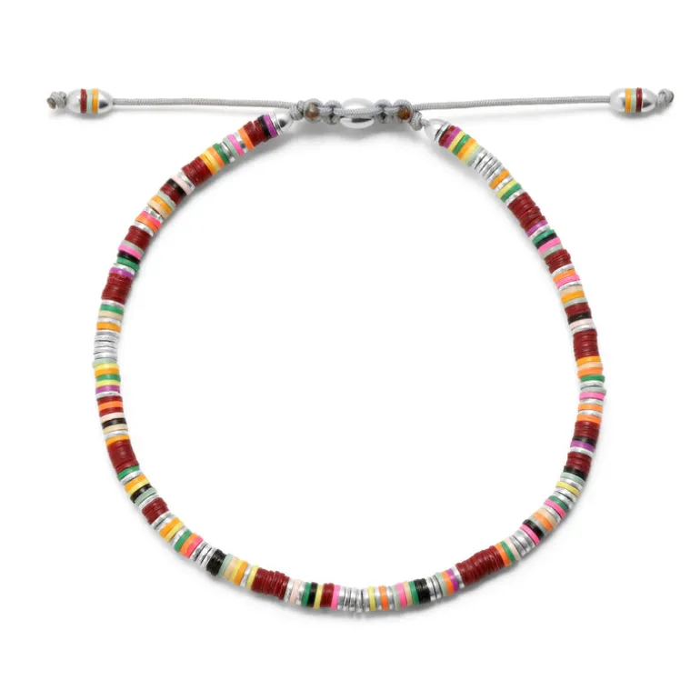 Mini Malli | Maroon Pattern | Sterling Silver