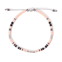 Mini Rizon Bracelet | Light Pink Pattern | Sterling Silver