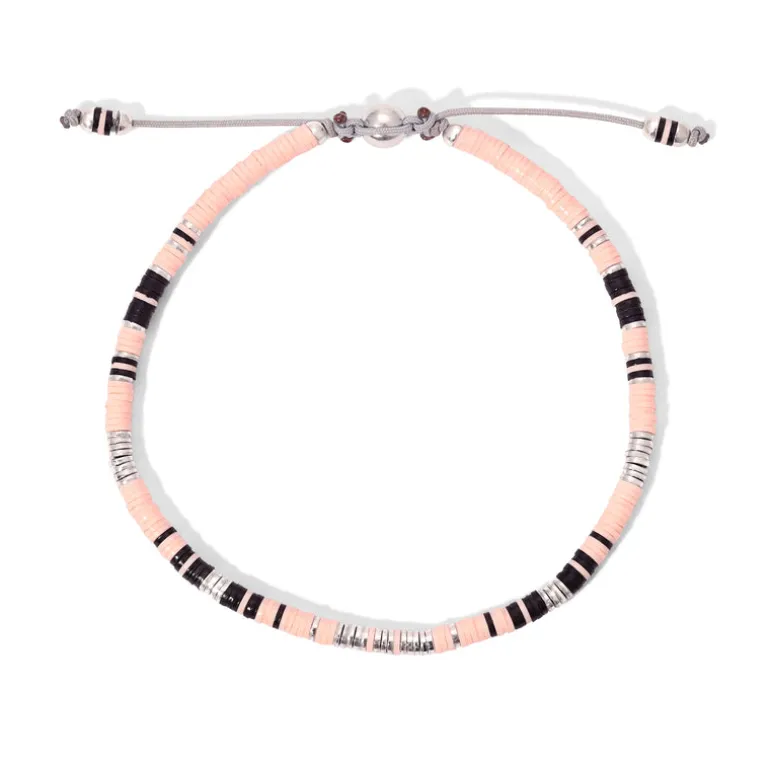 Mini Rizon Bracelet | Light Pink Pattern | Sterling Silver