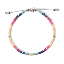 Mini Rizon Bracelet | Pink Pattern | Sterling Silver