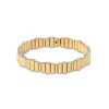 Mixed Capsule Bracelet | Diamonds Edge Detail Detail | Yellow Gold