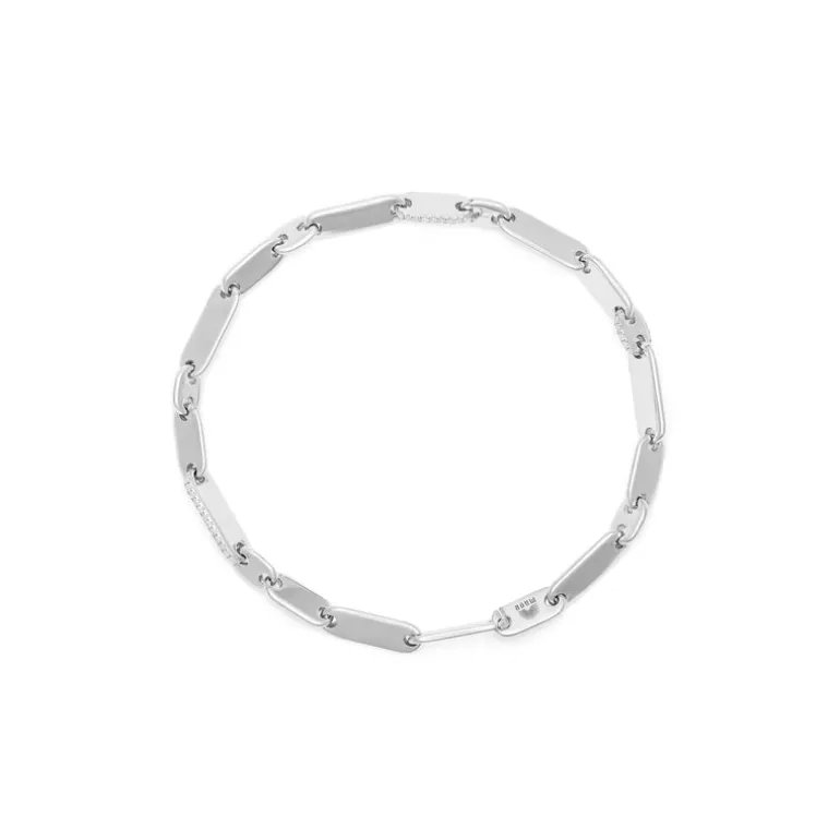 Monolinka Bracelet | 5mm | Edge Pave I Sterling Silver