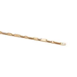 Monolinka Bracelet | 4mm | Edged Pave I Yellow Gold