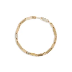 Monolinka Bracelet | 5mm | Pave I Yellow Gold