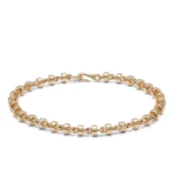 Omni Bracelet | 4mm | Pave | Yellow Gold