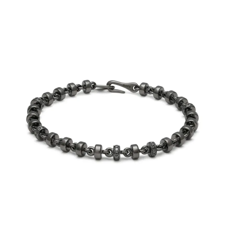 Omni Bracelet | 5.5mm | Pave Detail | Black Gold