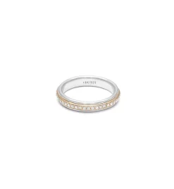 Orb Ring | 4.5mm | Pave Detail | Mixed Metal