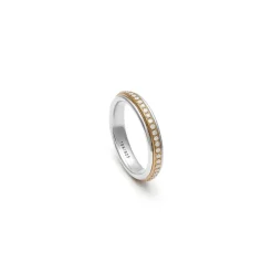 Orb Ring | 4.5mm | Pave Detail | Mixed Metal