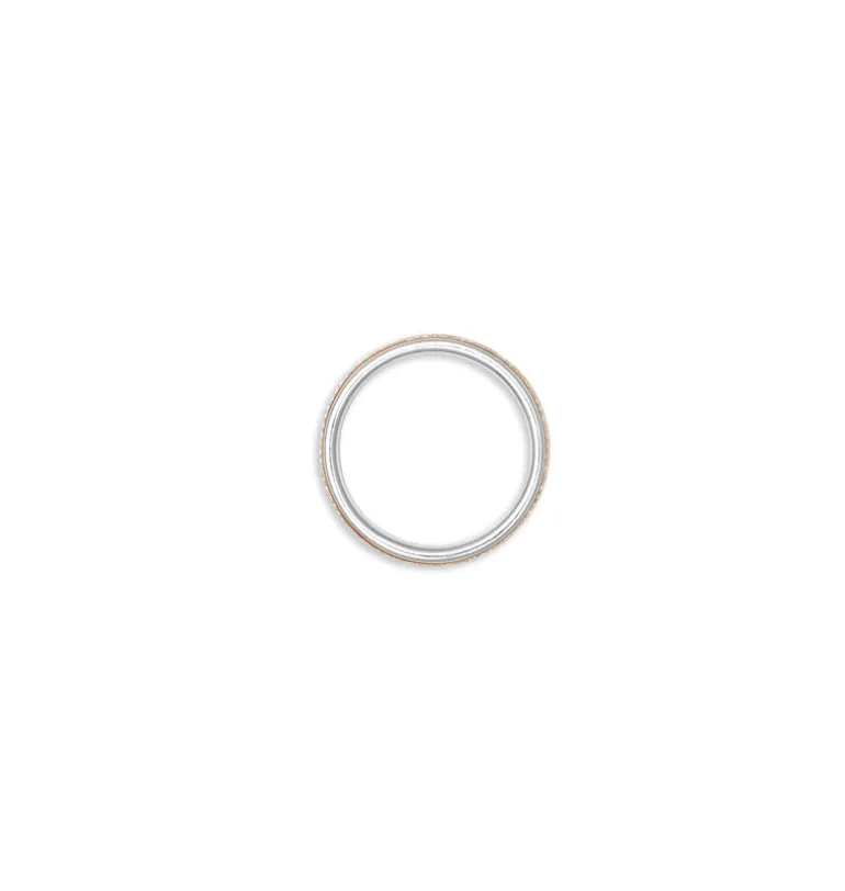 Orb Ring | 4.5mm | Pave Detail | Mixed Metal