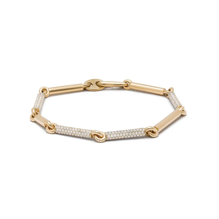 Orion Bracelet | Pave Detail | Yellow Gold