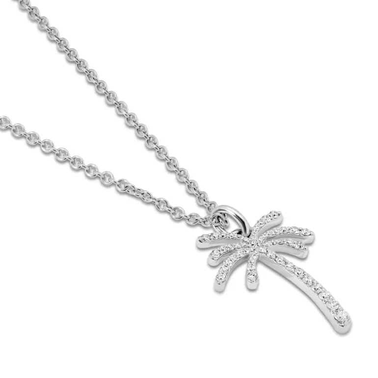 Paradisa Necklace | Pave Detail I White Gold