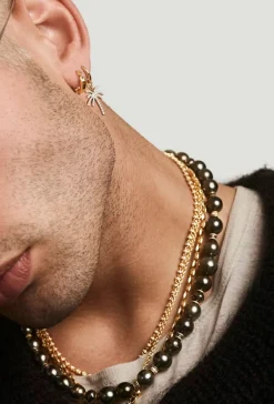 Paradisa Single Earring | Pave | Yellow Gold