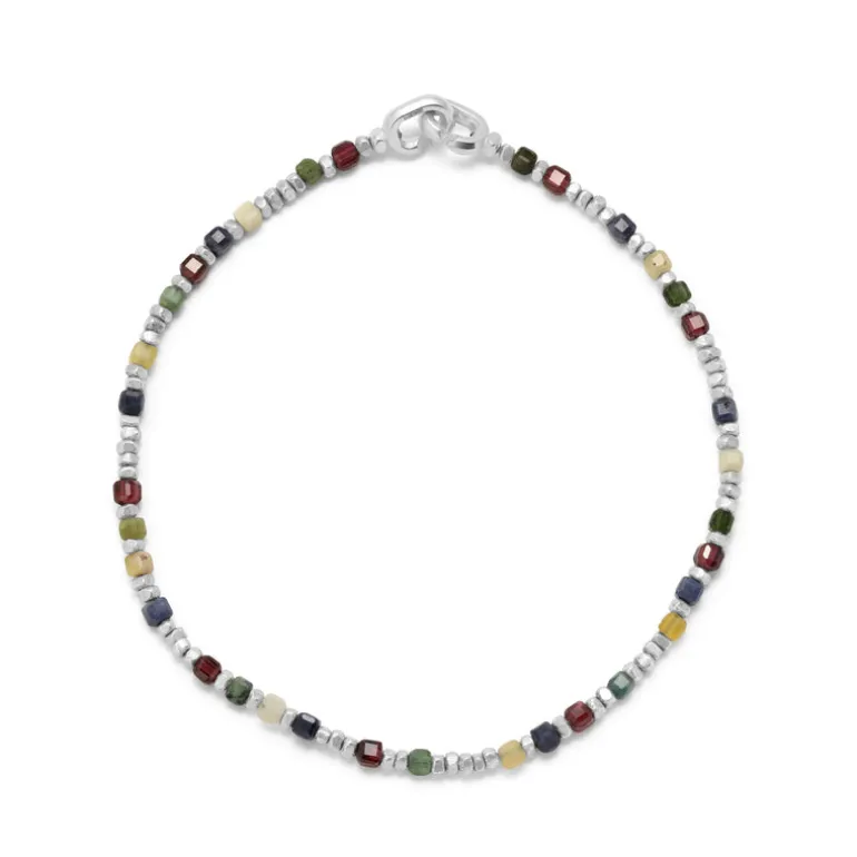 Percep Bracelet | Multi Gemstones | Sterling Silver