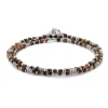 Percep Three Wrap Bracelet | Tiger Eye | Sterling Silver